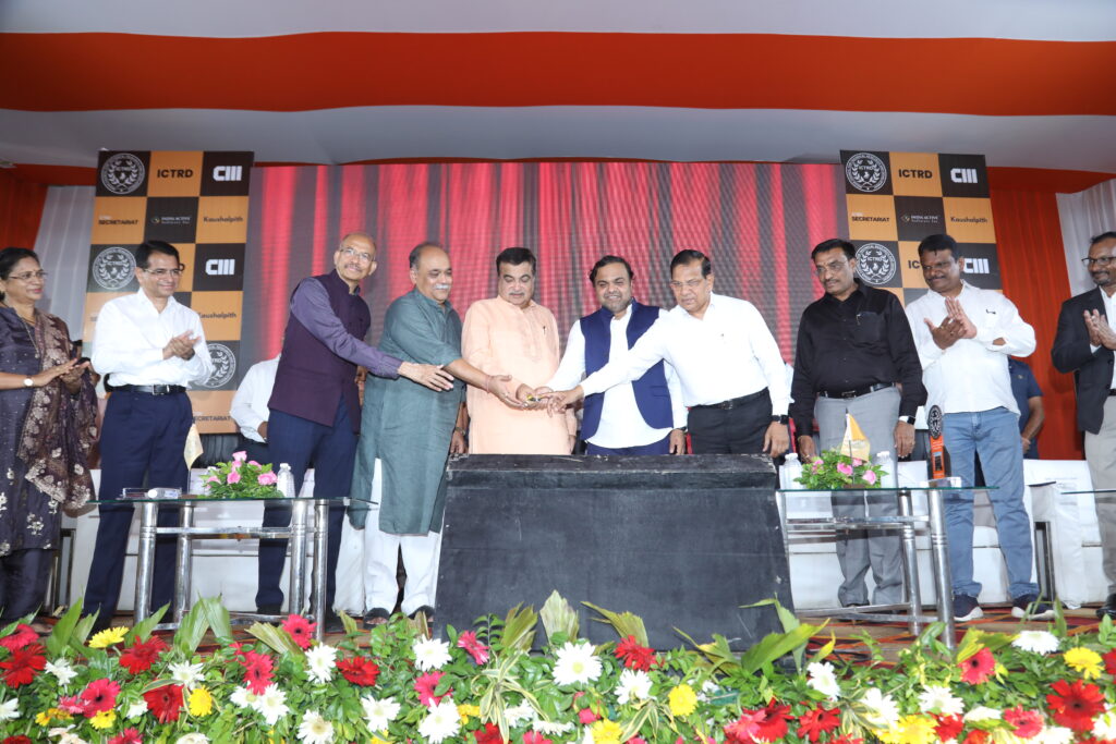 Onstage dignitaries during the digital inauguration of ICTRD Secretariat and Startup Incubation Centre